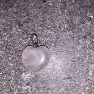 Small Authentic Rose Quartz Crystal pendant - only worn a few times!